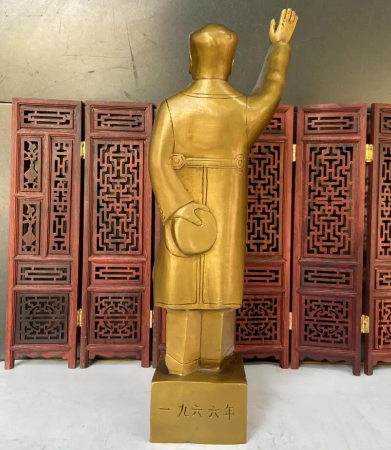 China brass Great leader Mao Zedong crafts statue