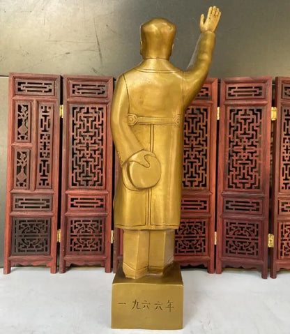 China brass Great leader Mao Zedong crafts statue