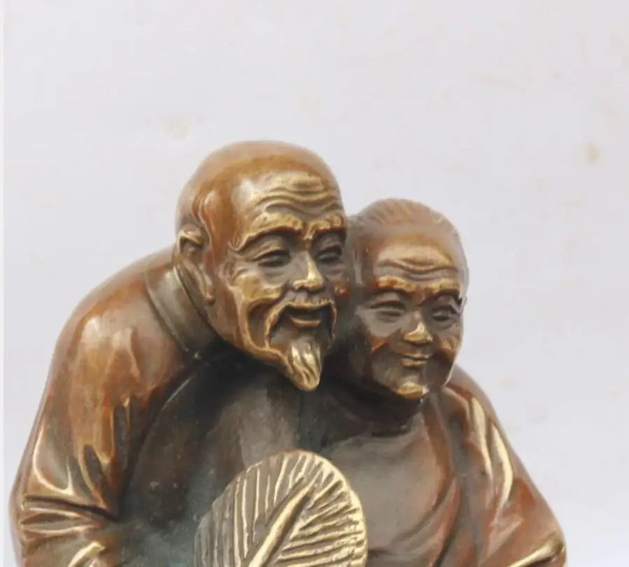 China brass Grow old together crafts statue