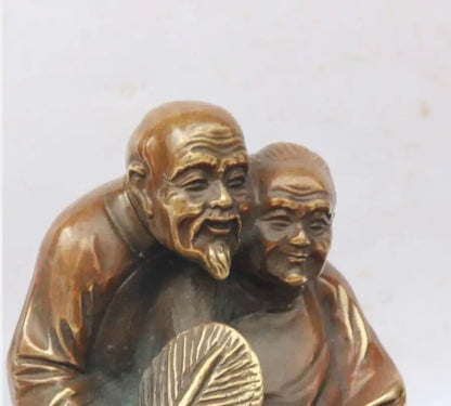 China brass Grow old together crafts statue