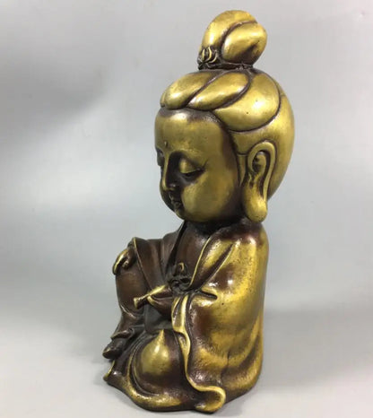 China brass Guanyin Buddha crafts statue