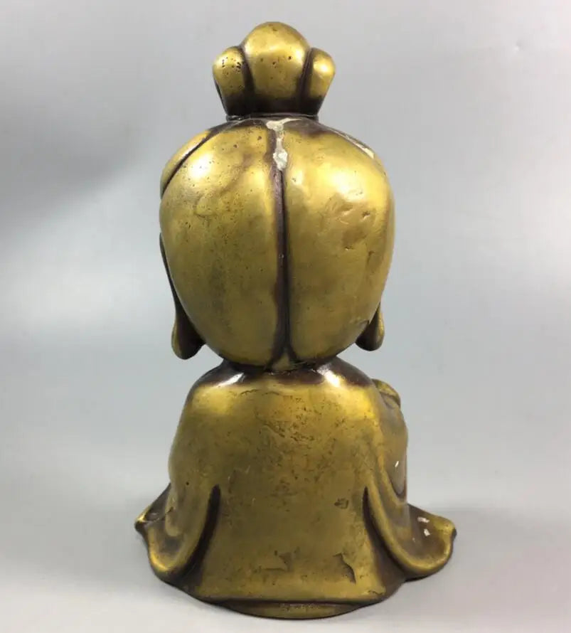 China brass Guanyin Buddha crafts statue