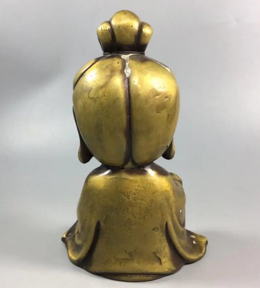 China brass Guanyin Buddha crafts statue