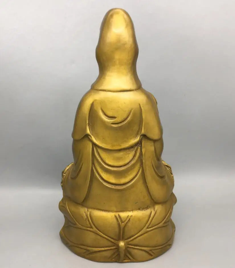 China brass Guanyin bodhisattva crafts statue