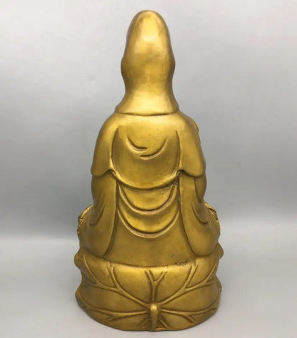 China brass Guanyin bodhisattva crafts statue