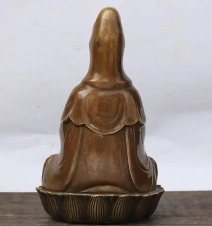 China brass Guanyin bodhisattva crafts statue