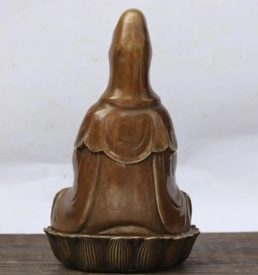 China brass Guanyin bodhisattva crafts statue