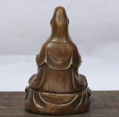 China brass Guanyin bodhisattva crafts statue