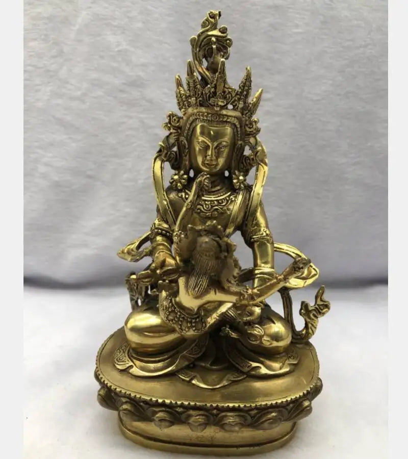 China brass Happy Buddha crafts statue