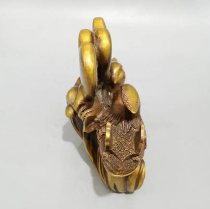 China brass Heart to heart Mandarin duck crafts statue
