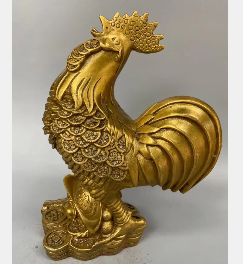 China brass Ingots Chickens crafts statue