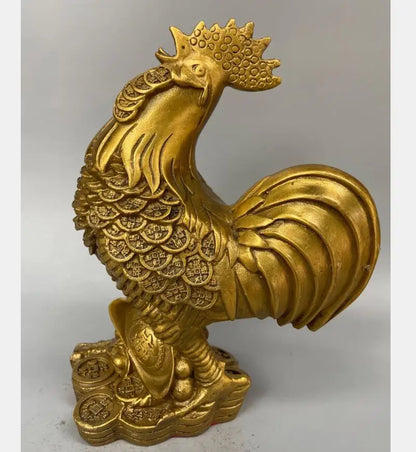 China brass Ingots Chickens crafts statue