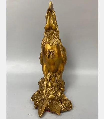 China brass Ingots Chickens crafts statue