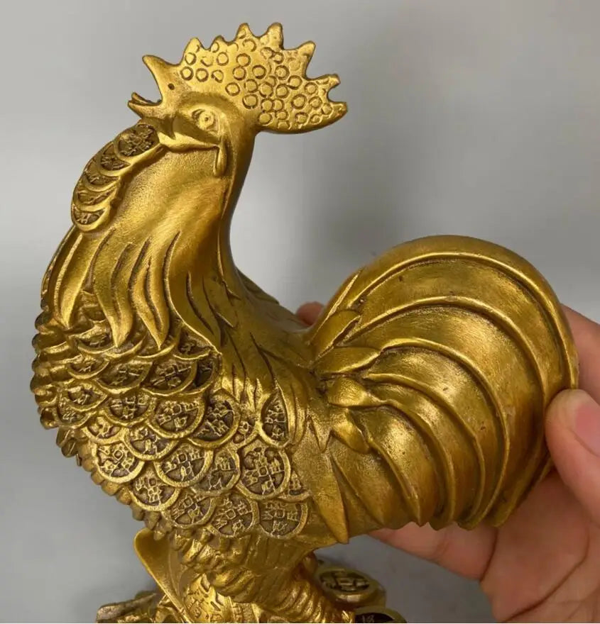 China brass Ingots Chickens crafts statue