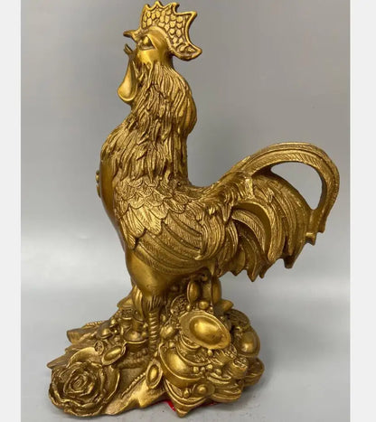 China brass Ingots Chickens crafts statue