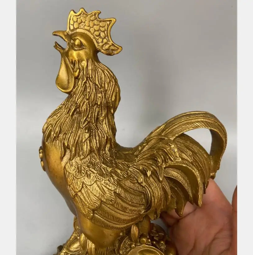 China brass Ingots Chickens crafts statue