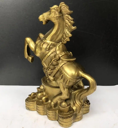 China brass Ingots horse wealth crafts statue