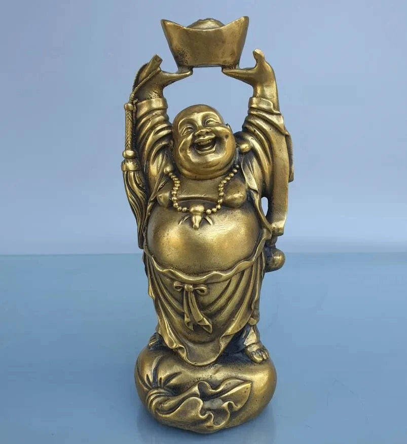 China brass Ingots maitreya Buddha crafts statue