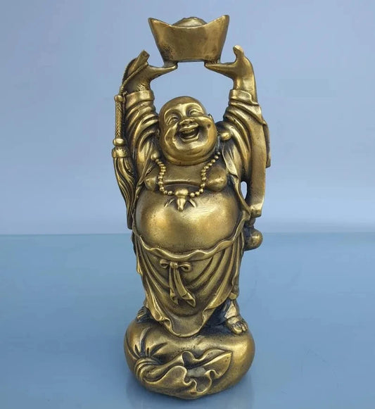 China brass Ingots maitreya Buddha crafts statue