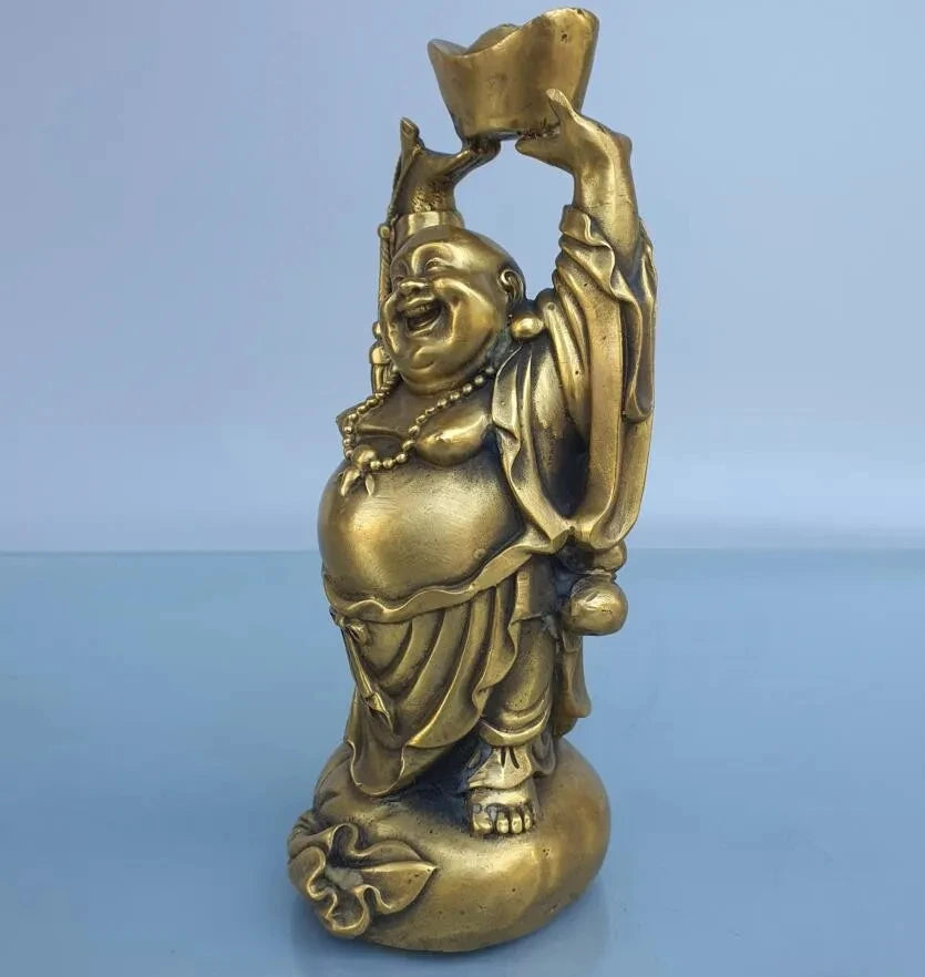 China brass Ingots maitreya Buddha crafts statue