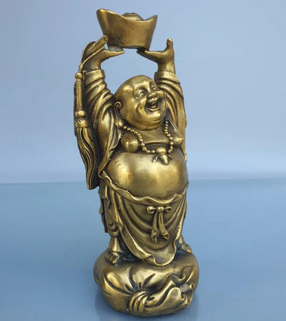 China brass Ingots maitreya Buddha crafts statue