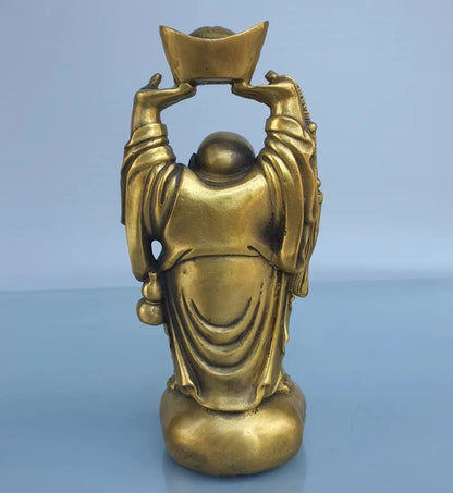 China brass Ingots maitreya Buddha crafts statue