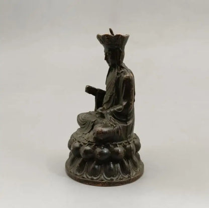 China brass Jizo king small crafts statue