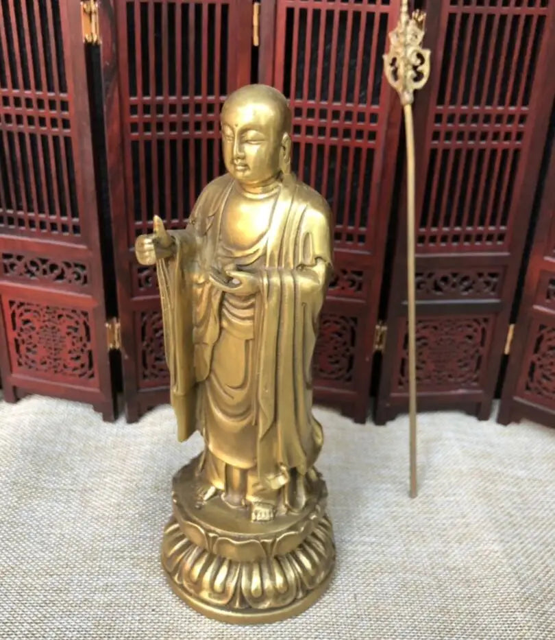 China brass Ksitigarbha crafts statue