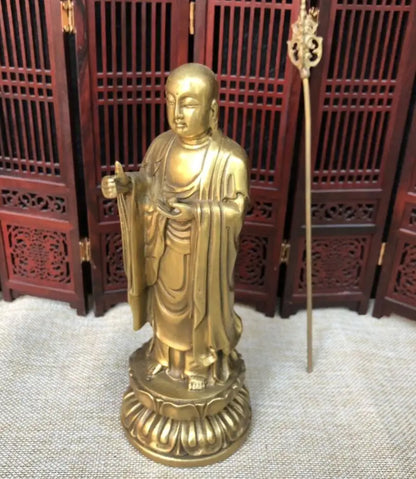 China brass Ksitigarbha crafts statue