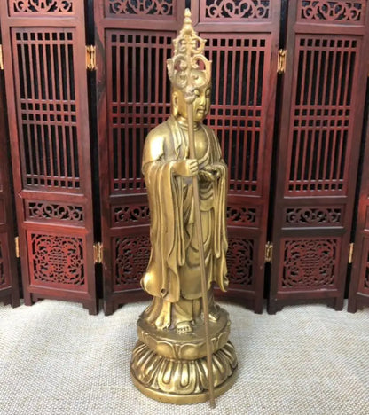 China brass Ksitigarbha crafts statue