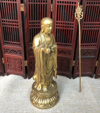 China brass Ksitigarbha crafts statue