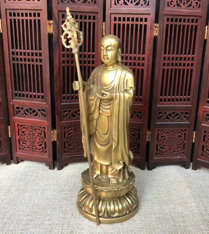China brass Ksitigarbha crafts statue