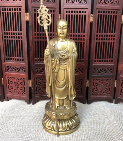 China brass Ksitigarbha crafts statue