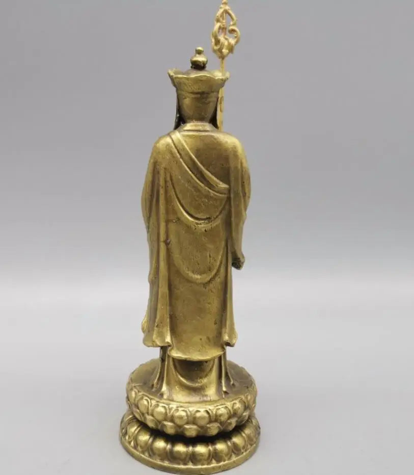 China brass Ksitigarbha small crafts statue