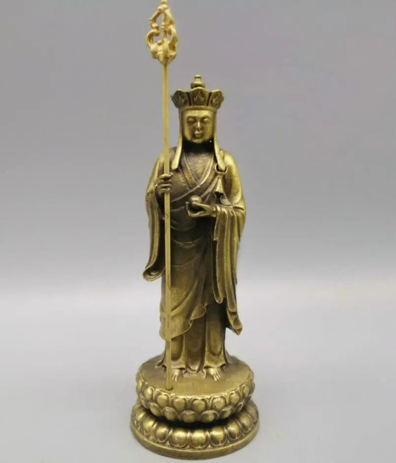 China brass Ksitigarbha small crafts statue