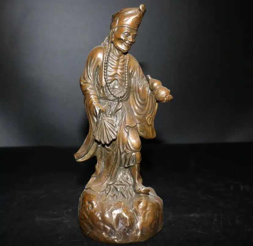 China brass Living Buddha Ji Gong crafts statue