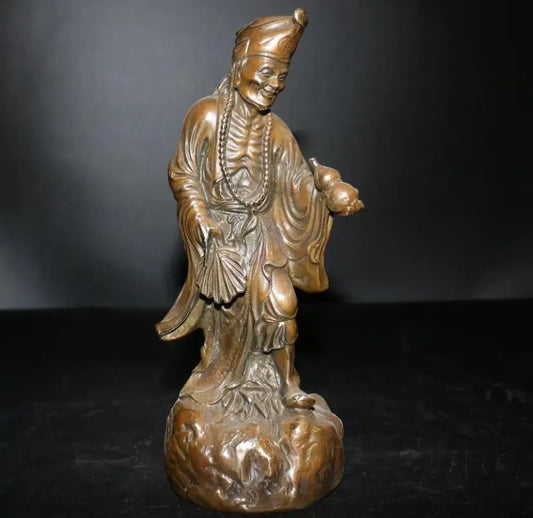 China brass Living Buddha Ji Gong crafts statue