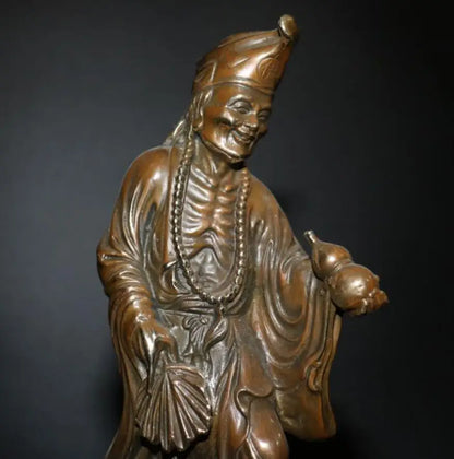 China brass Living Buddha Ji Gong crafts statue