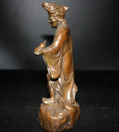 China brass Living Buddha Ji Gong crafts statue