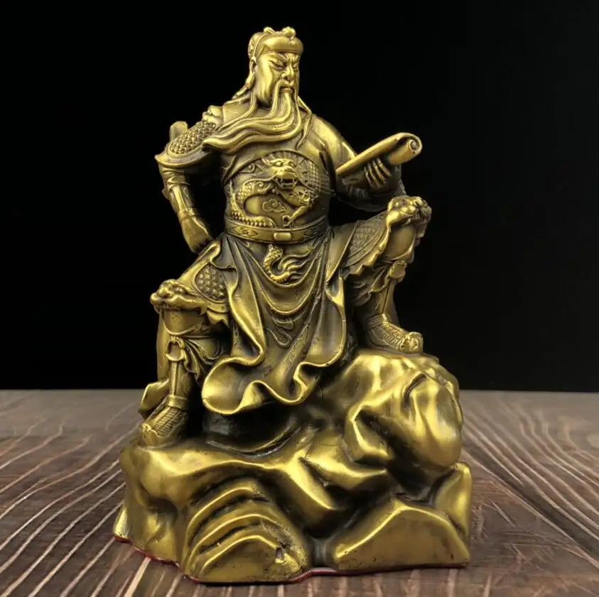 China brass Look book Guan yu crafts statue