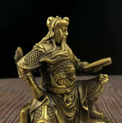 China brass Look book Guan yu crafts statue