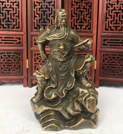 China brass Look book Guan yu crafts statue