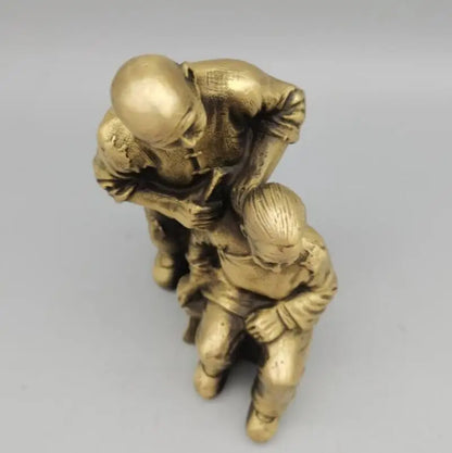 China brass Loving old couple crafts statue