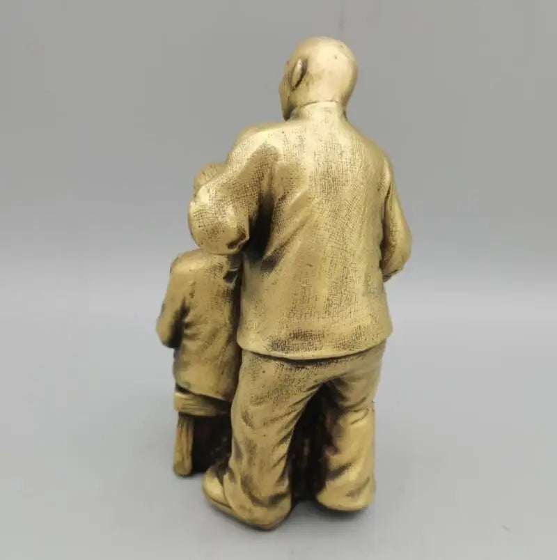 China brass Loving old couple crafts statue