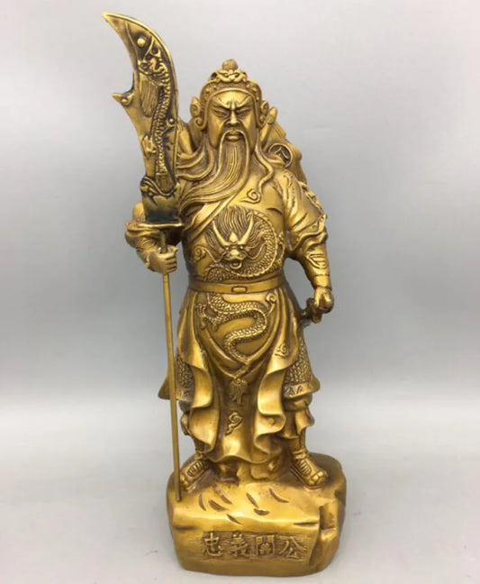 China brass Loyal Righteousness Guan Yu crafts statue