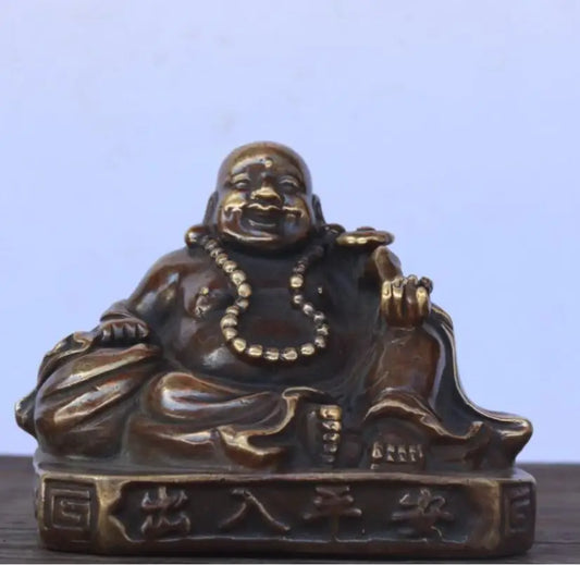 China brass Maitreya Buddha crafts statue
