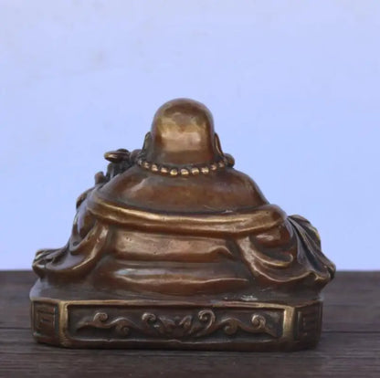 China brass Maitreya Buddha crafts statue