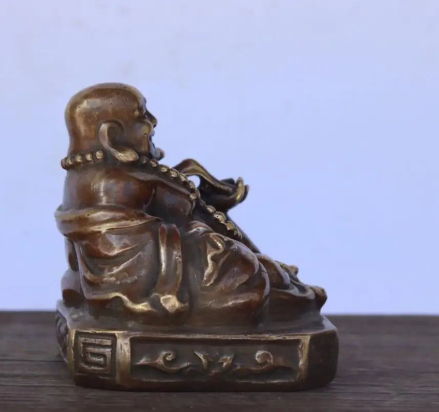 China brass Maitreya Buddha crafts statue