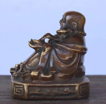 China brass Maitreya Buddha crafts statue