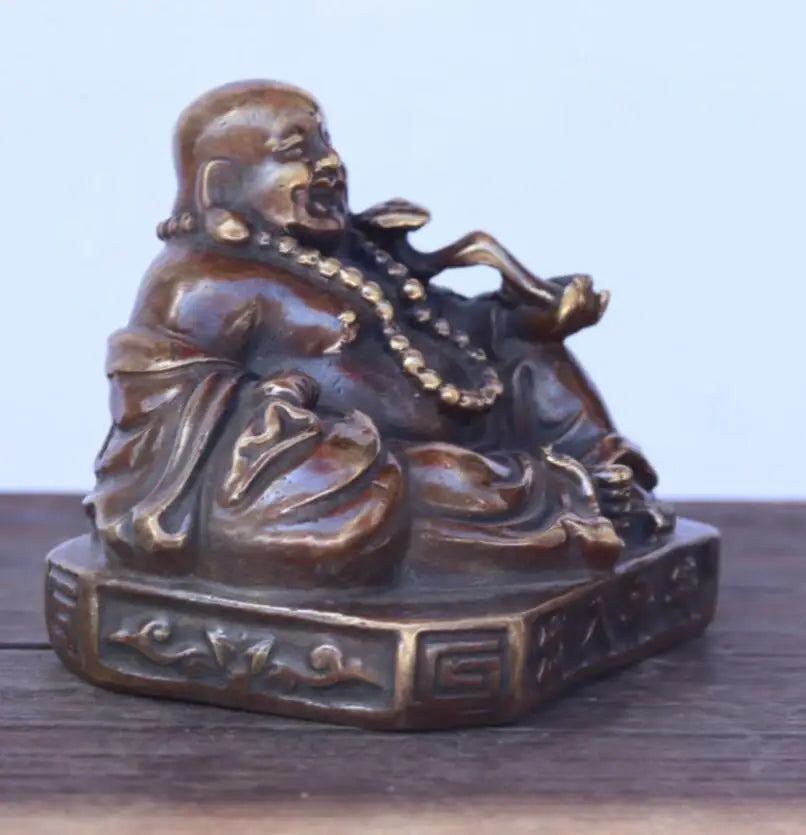 China brass Maitreya Buddha crafts statue